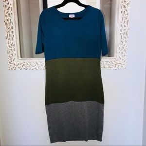 BNWT LuLaRoe Colorblock Julia Dress Size Large
